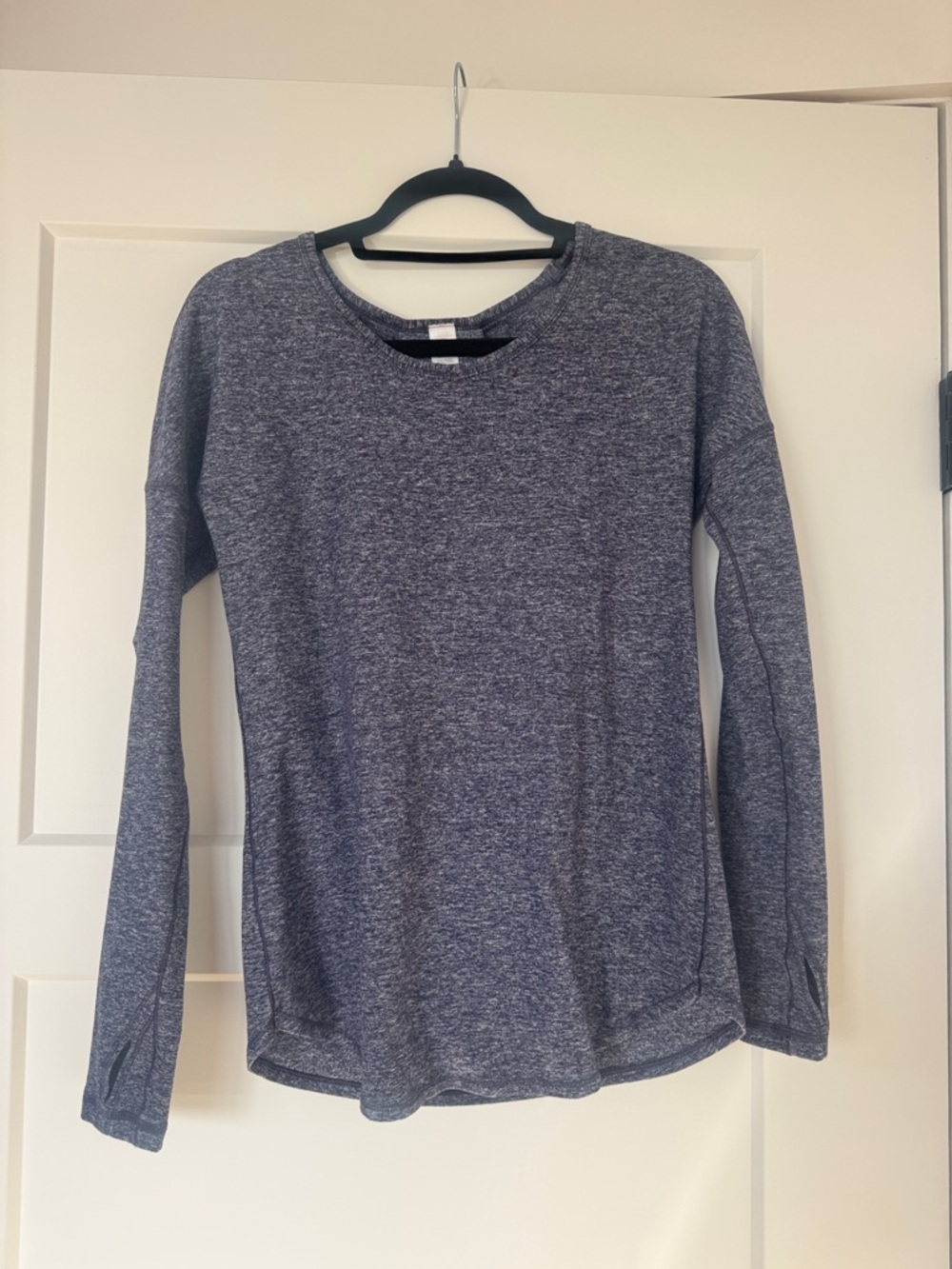 Ivivva Women's Heathered Navy/Plumb Long-Sleeve Crew